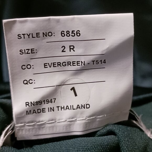 NEW‎ After Six Draped Cowl-Back Princess Line Dress Front Slit Evergreen Size 2 - Picture 11 of 14